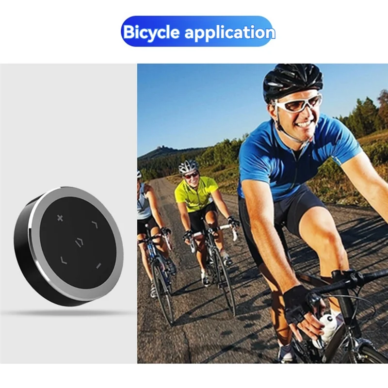 ABKN-Steering Wheel Music Player Wireless Bluetooth Remote Control Button Multimedia For Smartphone Car Kit