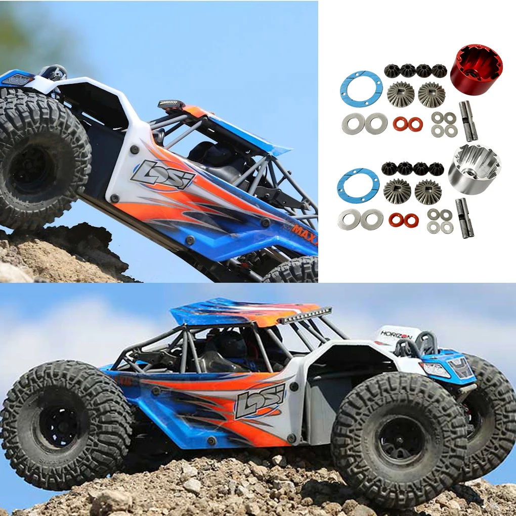 Zestaw Diff mechanizm różnicowy RCGOFOLLOW do LOSI Baja Rey 4WD 1/10 części do ulepszenia samochodów zdalnie sterowanych