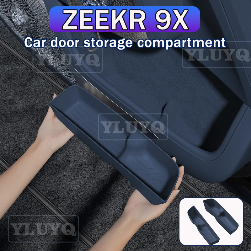 

For 2026 ZEEKR 9X car door lower storage box slot organizer mat noise-reducing interior modification accessory