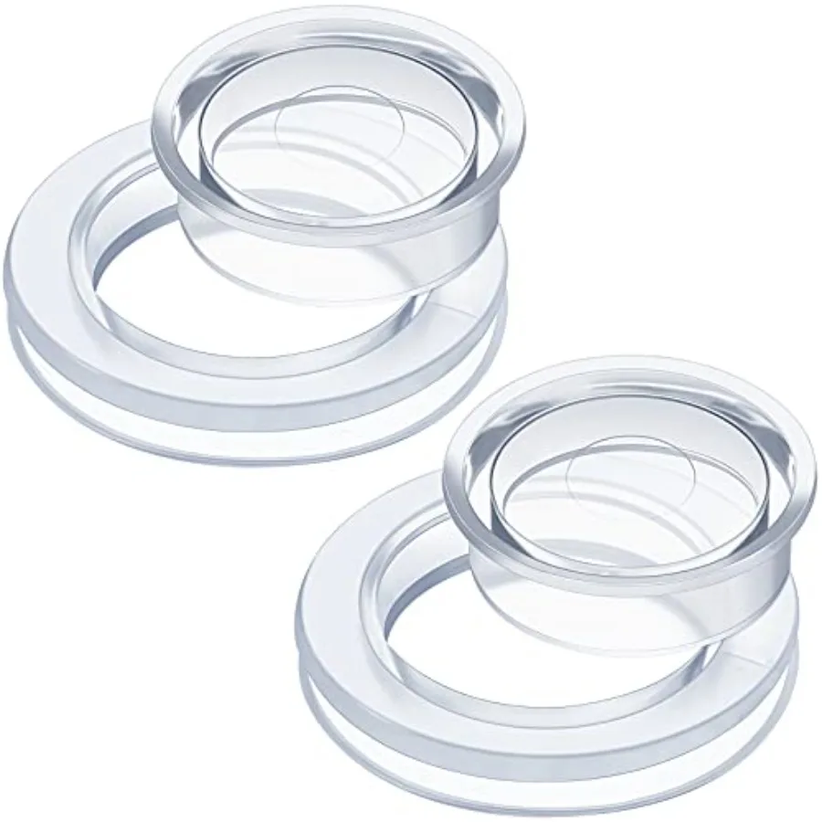 

Jetec 2 Inch Patio Table Umbrella Hole Ring with Cap Set Silicone Transparent Umbrella Thicker Hole Ring Plug and Cap Set for O
