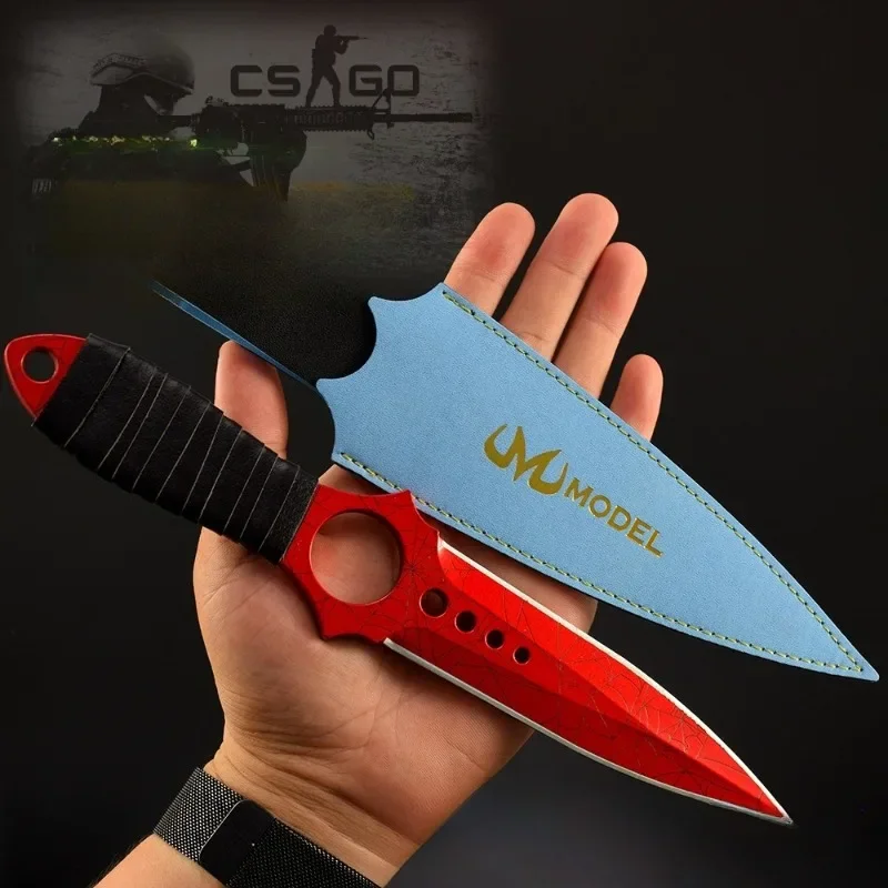26cm 브랜드 뉴 크림슨 웹 CSGO 게임 주변 장치 Ghostdagger 금속 무기 장난감 검 사무라이 액세서리 장식품 컬렉션