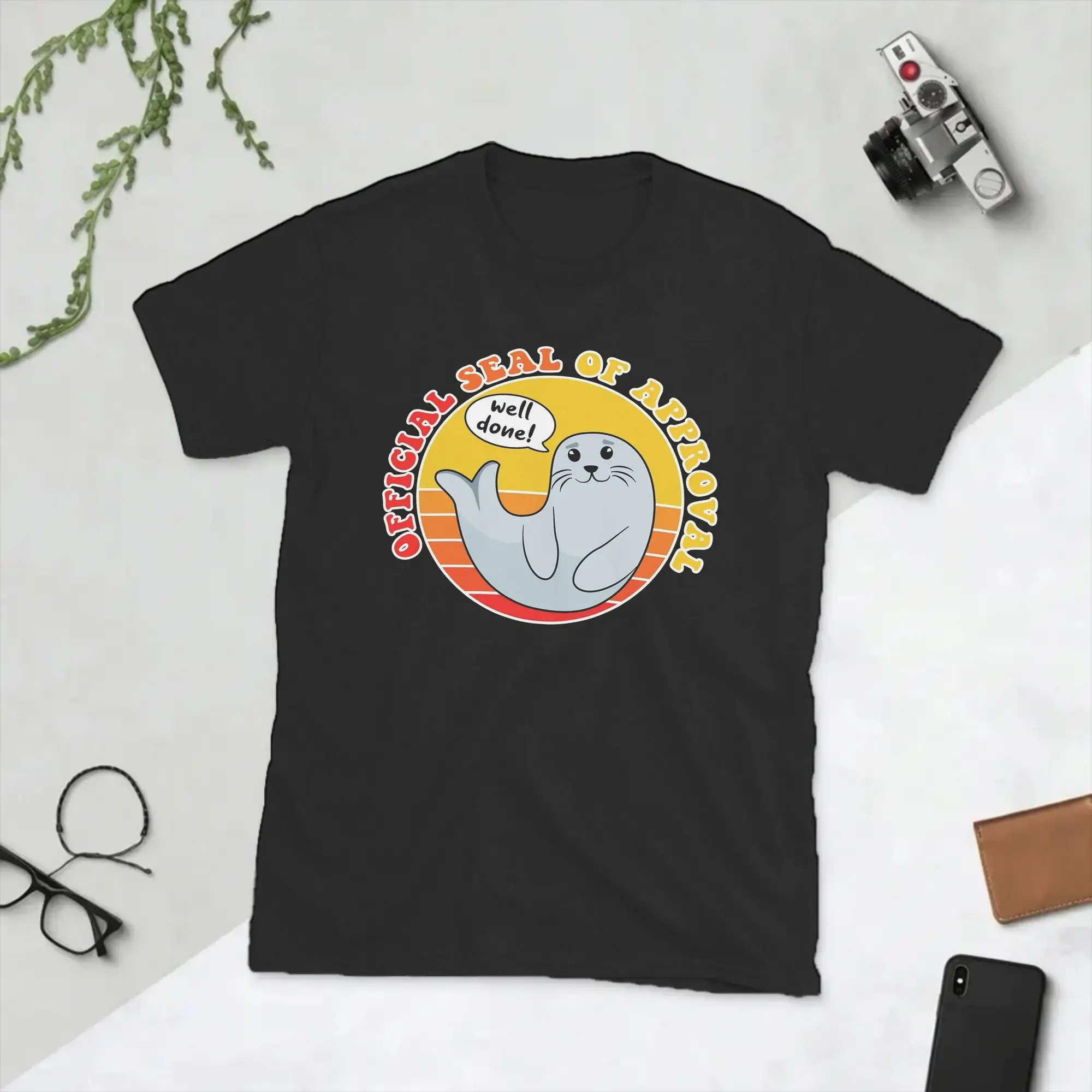 Cool Seal of Approval Cute Baby Neil the Seal T-Shirt for Men O Neck Pure Cotton T Shirts  Short Sleeve Tees Summer Clothing