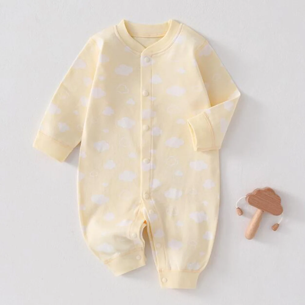 ملابس أطفال أولادي بوتيك ثوب فضفاض للأطفال بأكمام طويلة لربيع وخريف 100% قطن لحديثي الولادة بذلة للأطفال الرضع للفتيات