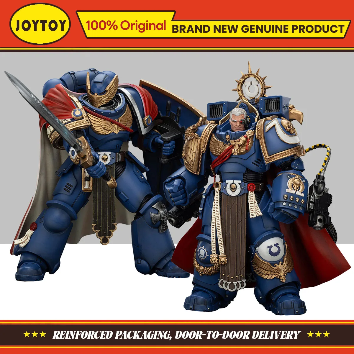 

JOYTOY Toys Warhammer 40K Ultramarines Marneus Calgar Chapter Master/Victrix Honour Guard 1/18 Action Figure Original Model Gift