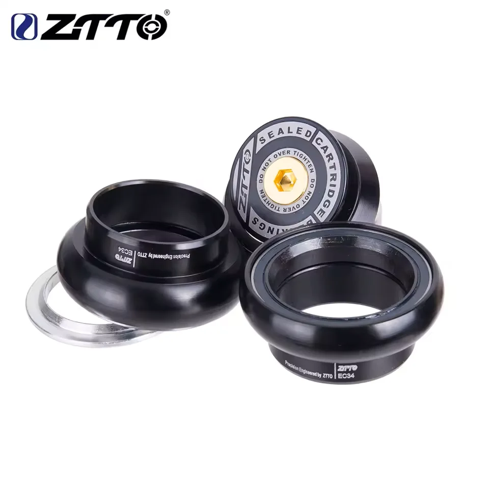

ZTTO MTB Road Bike Headset 34mm EC34 CNC 1 1/8' 28.6mm Straight Tube Fork Internal Threadless Conventional Bicycle Parts 3434S