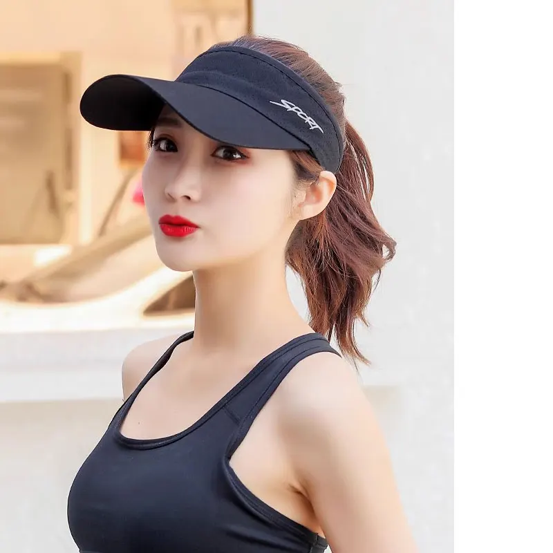 Summer Women Visor Hat Super Light Quick Dry Sun Hat For Outdoor Marathon Running Sports Travel Sun Protection Cap