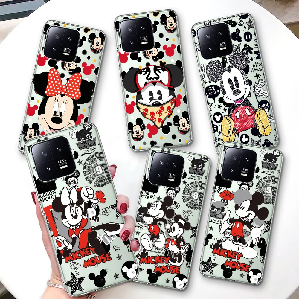 

Чехол Disney с Микки Маусом и Минни для Xiaomi Mi 15 Ultra 14 11 Lite 5G NE 14T 13 15T 10T Pro 12 Lite 12T 10, прозрачный чехол из ТПУ для телефона