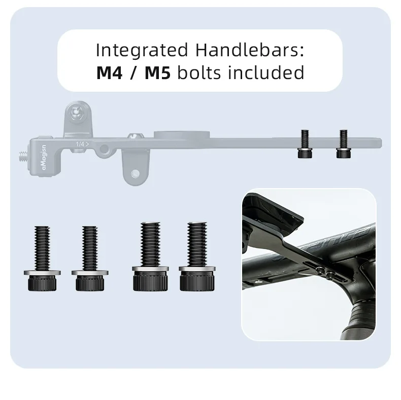 aMagisn Fahrradcomputer-Halterung aus Aluminium mit 1/4-Zoll-Gewinde und 3-Pin-Anschluss für Garmin, Wahoo, Bryton & GoPro 13, DJI Insta360 Action-Kamera Zubehör – Detail 12