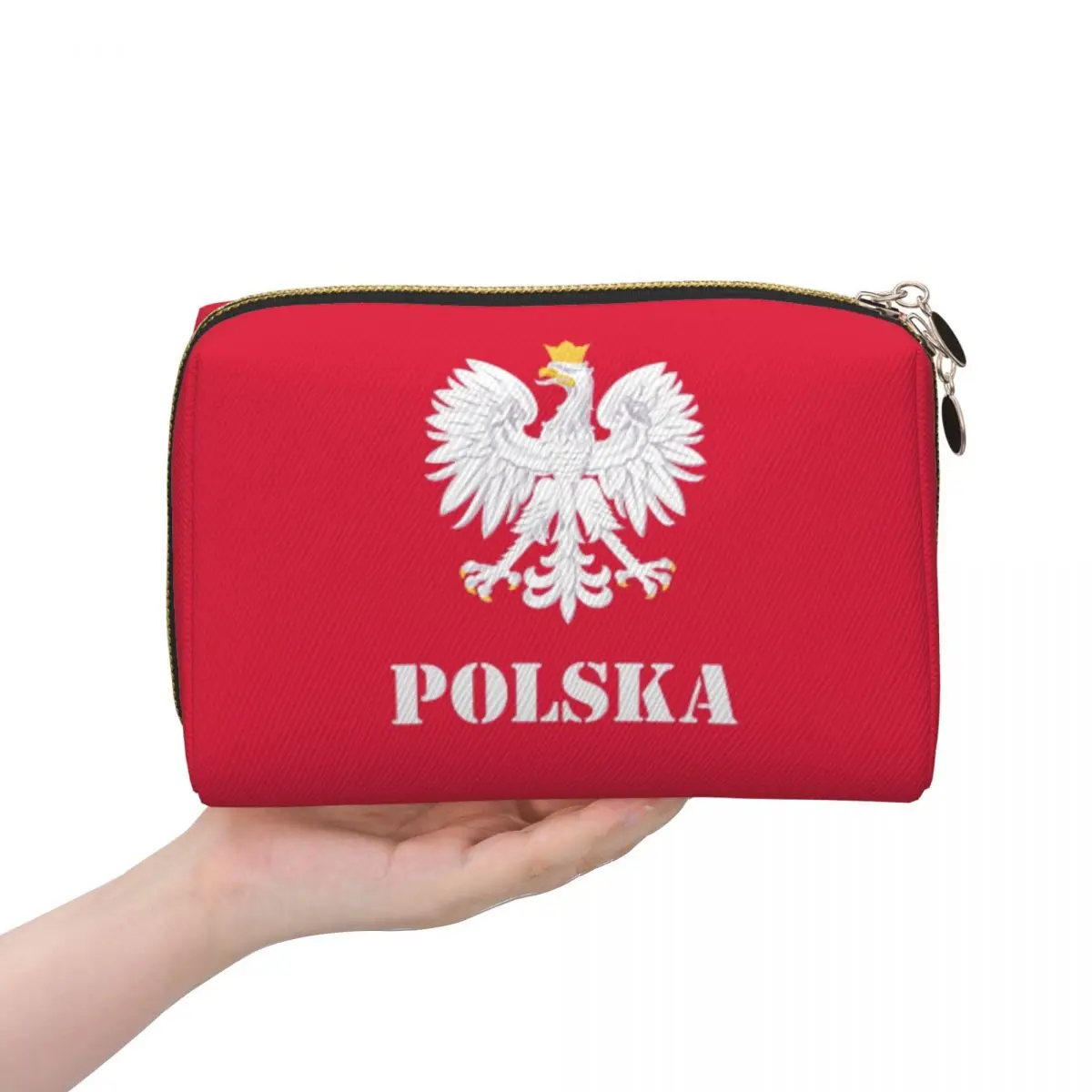 

Польский польский флаг, женская косметичка, дорожный органайзер для макияжа, сумка для хранения туалетных принадлежностей, Dopp Kit Case