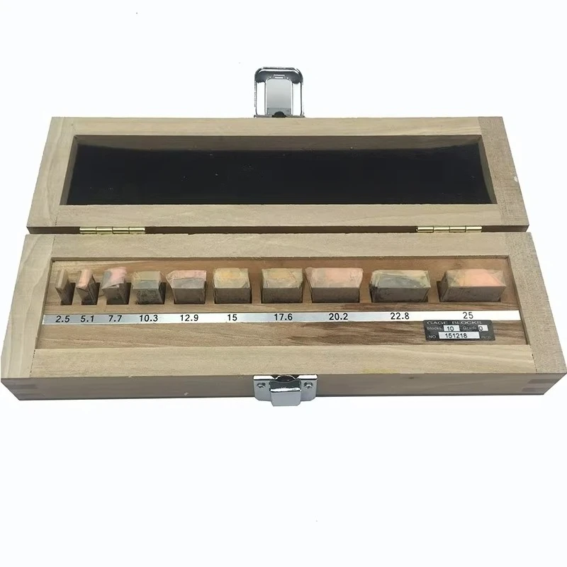 0-25mm 0 Grade Micrometer Inspection Block Gauge Set Steel Gage Blocks 10pcs/set