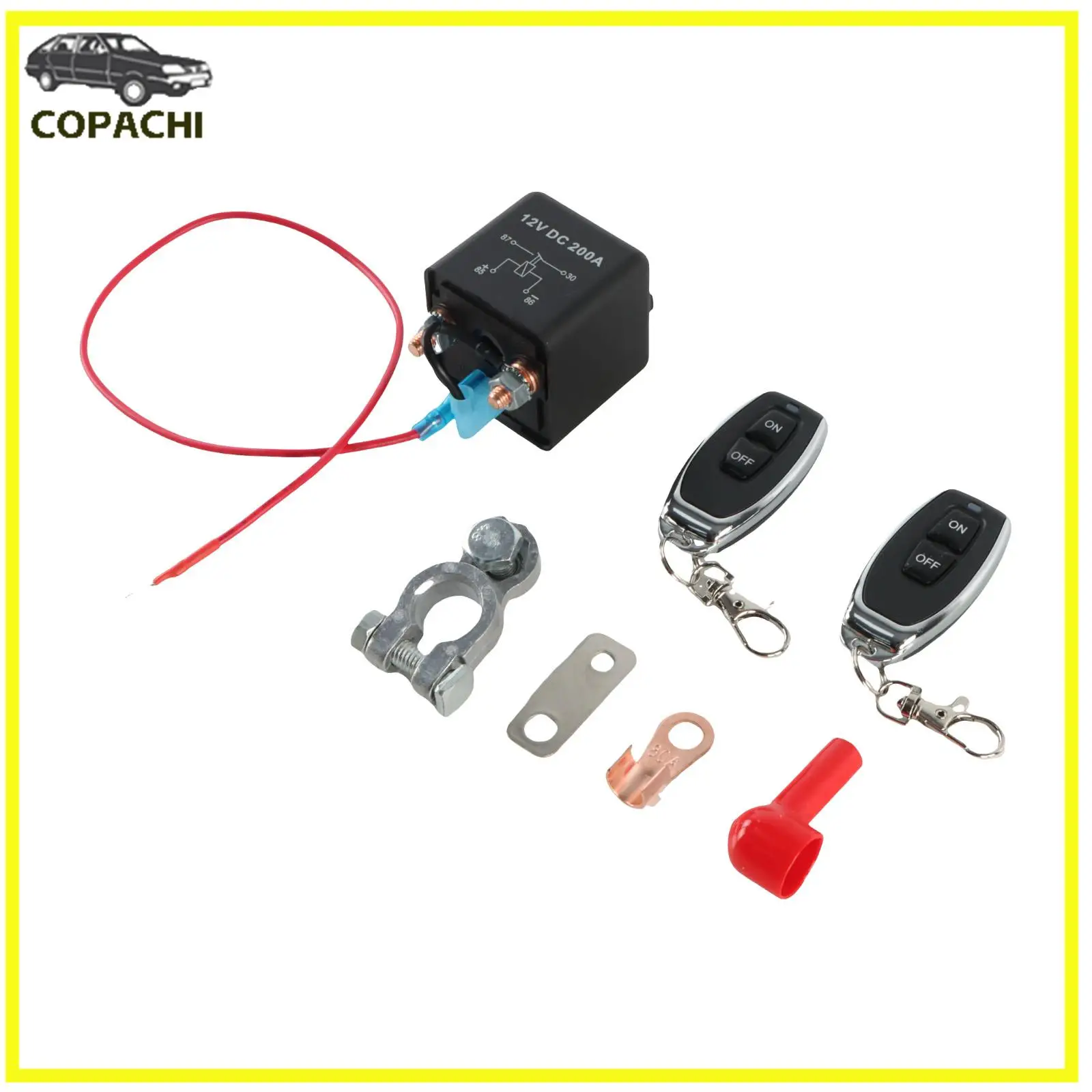 

1SET 12V Auto Parts Wireless Dual Remote Car Battery Disconnect Relay Master Kill Cut-off Switch Car Accessories Parts