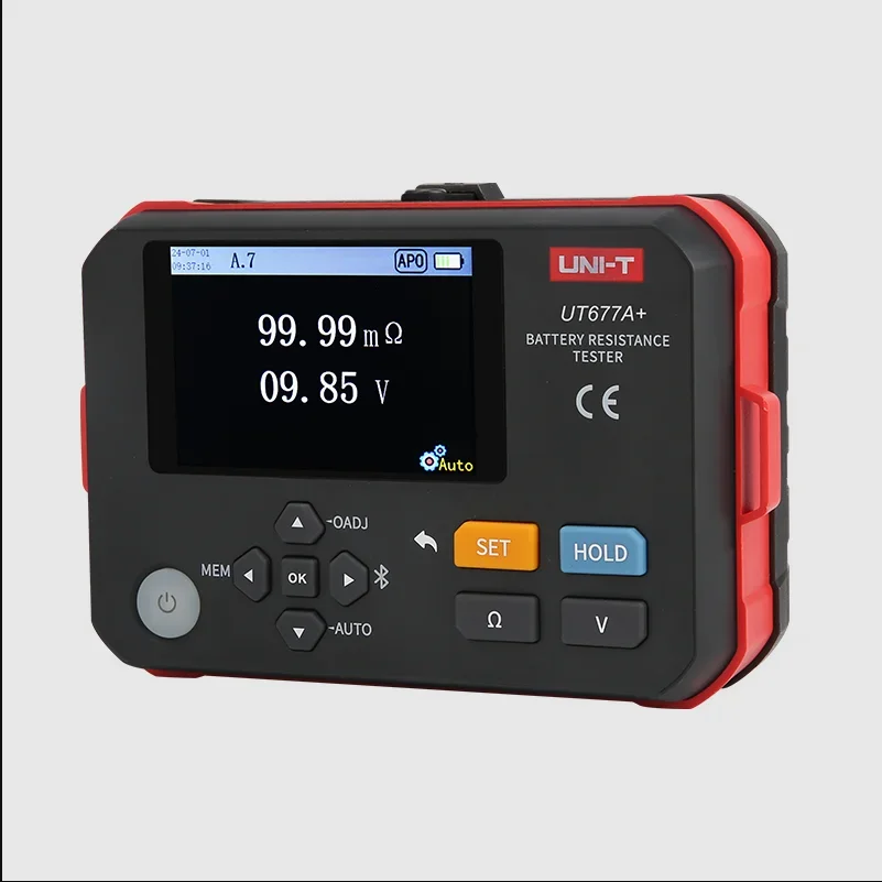 Probador de resistencia interna de batería recargable UNI-T, medición de voltaje UT677A + 70V, se puede conectar a Bluetooth y PC
