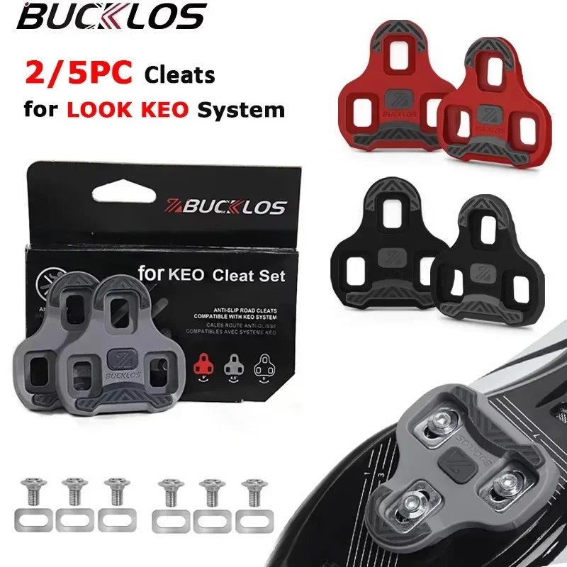 BUCKKub-Plaques de pédale de vélo de route pour EllO, chaussures de vélo autobloquantes, plaque pour LOOK Ello Aleats, résistant à 4.5, 2 pièces, 5 pièces