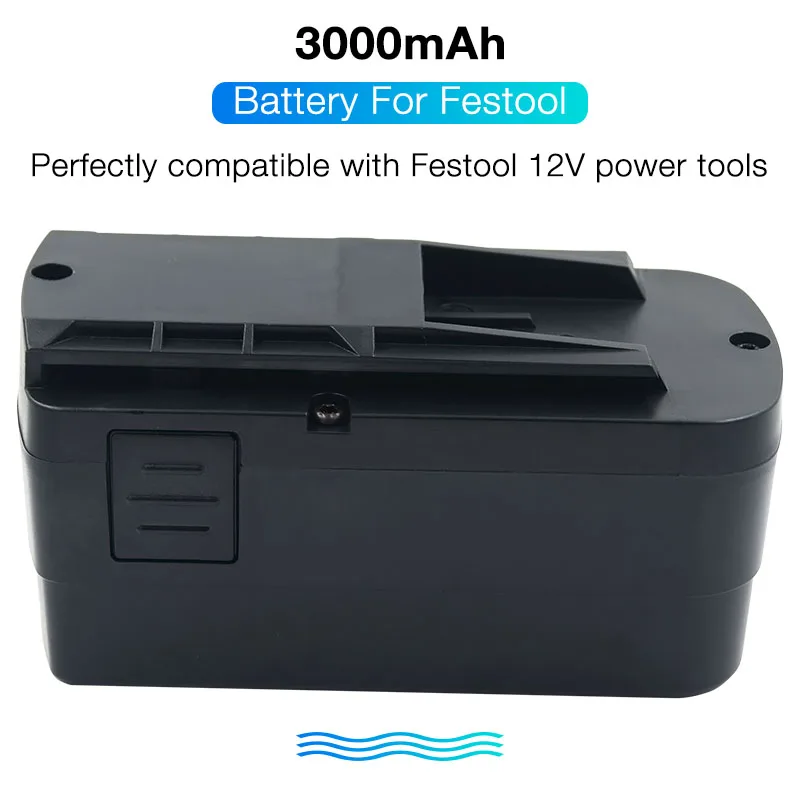 Replacement 12V 3300mAh BPC12 Ni-MH Rechargeble Battery for FESTOOL BPS 12S TDK12 C12 491821 494522 494917Cordless Drills