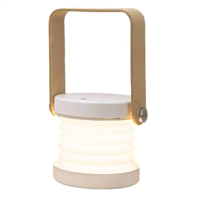 

Creative Wood Handle Foldable Night Lights Reading Lamp Portable Lantern Lamp Telescopic Folding LED Table Lamp USB Charging