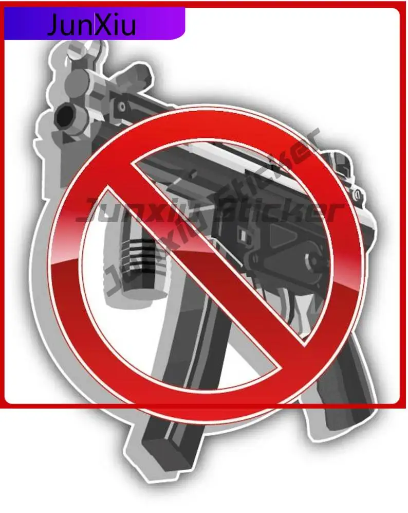 

No Guns Allowed Forbidden Sign Car Sticker Skateboard Suitcase Laptop Rv Camper Bumper Vinyl Decal Accessories Custom Decals Pvc