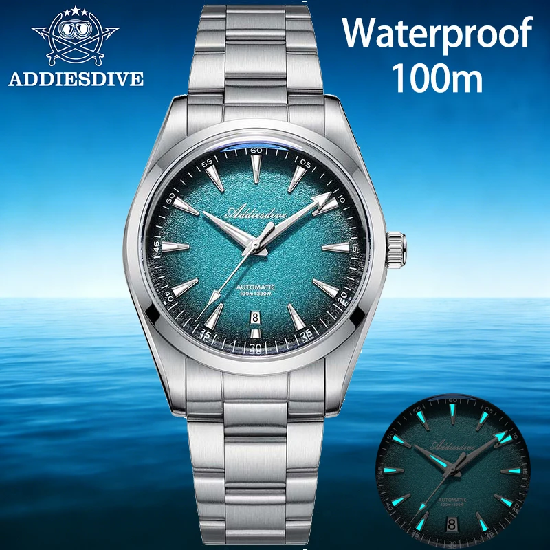

ADDIESDIVE Watches Men 39mm Automation Mechanical Watch Japan 8215 Waterproof 100m Bubble Glass Super Luminous Casual Wristwatch