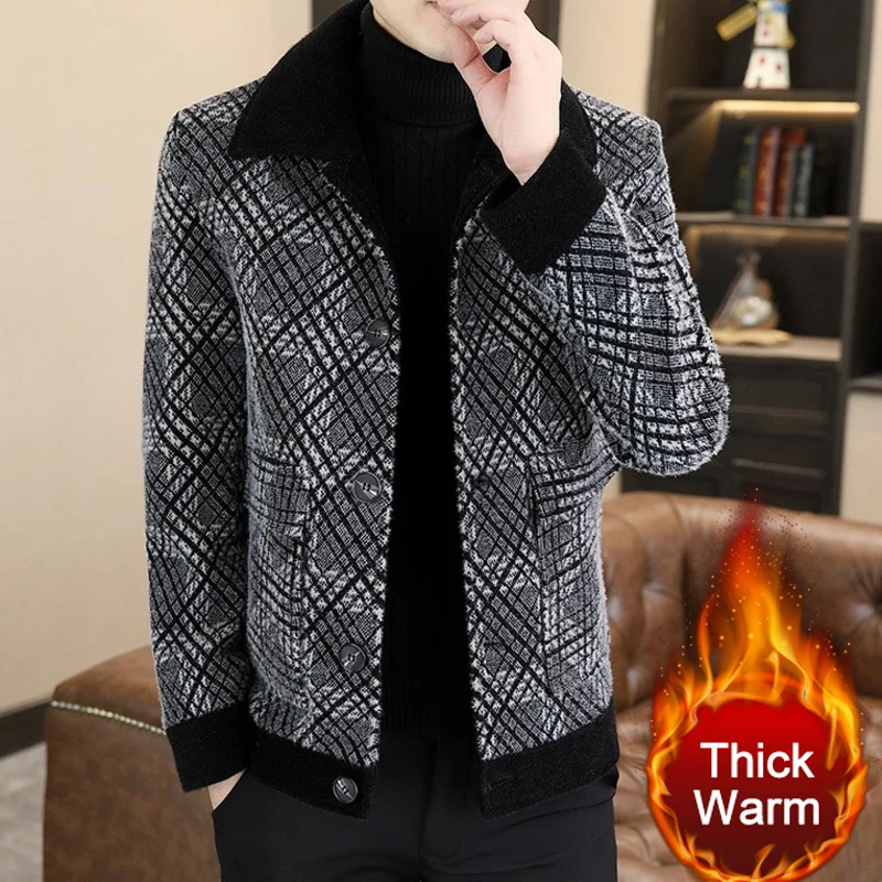 

Wool Blend Trench Coat Hommes Veste Abrigo Largo Hombre Woolen Coat Men Short Erkek Mont Retro Geometric Ethnic Print Jacket