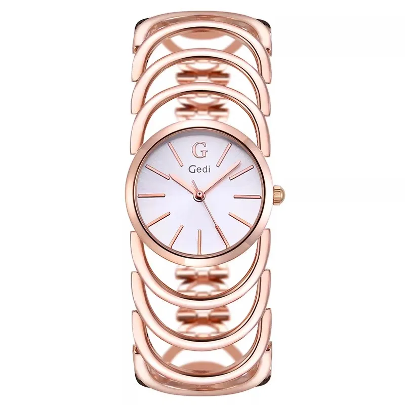 

Модные водонепроницаемые часы-браслет с ажурным дизайном для женщин, женские часы, стильные модные наручные часы.