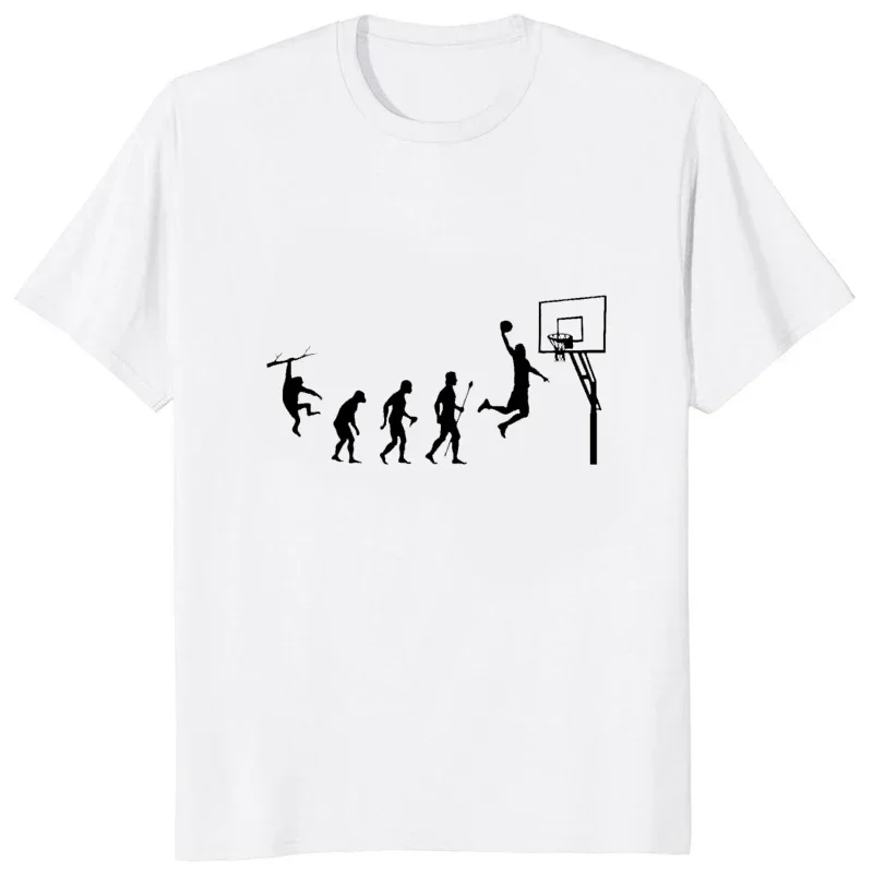 Born To Play Basketball Evolution Funny Printed Man T Shirt Humor Casual Fashion Basketball Lover T-shirt Comfort Breathe Tees