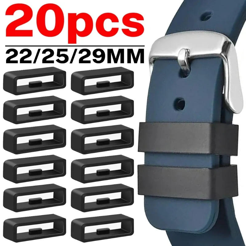 Watch Bands Fastener Rings Replacement for Garmin Fenix 7/6/5 Forerunner 245/945X Silicone Band Keeper Retainer Holder Loop