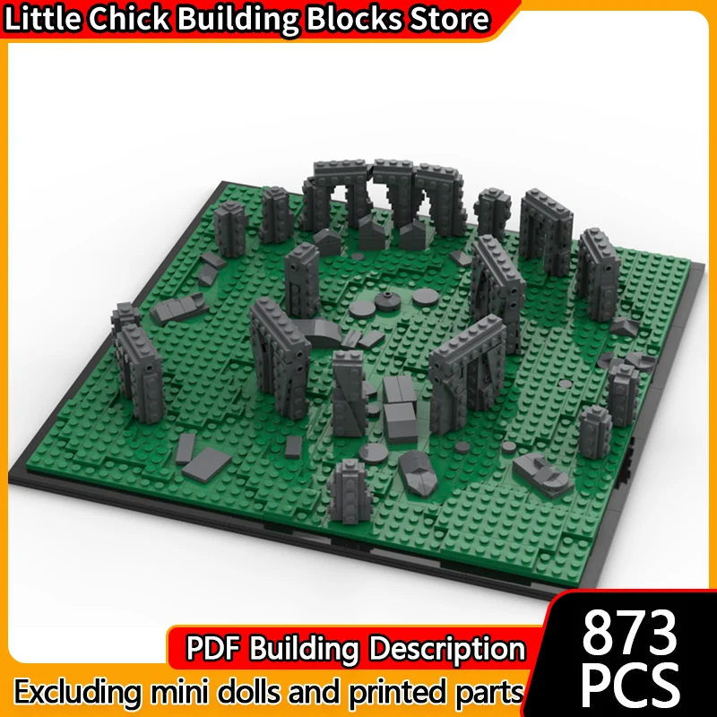 

City Street View Model MOC Building Bricks United Kingdom Stonehenge Modular Technology Children Holiday Gifts Assemble Toy Suit
