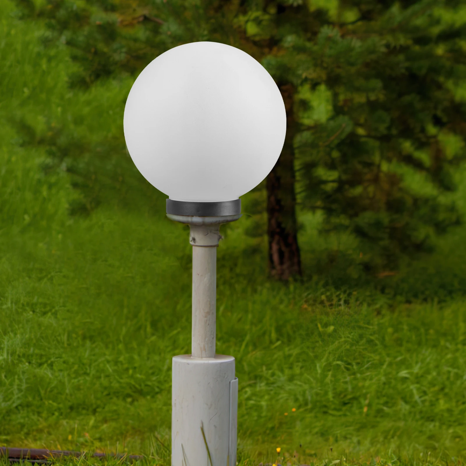 

Globe Lamp Shade 20cm Outdoor Sphere Light Cover Frosted Acrylic Replacement Yard Decor Simple Safe Practical Long