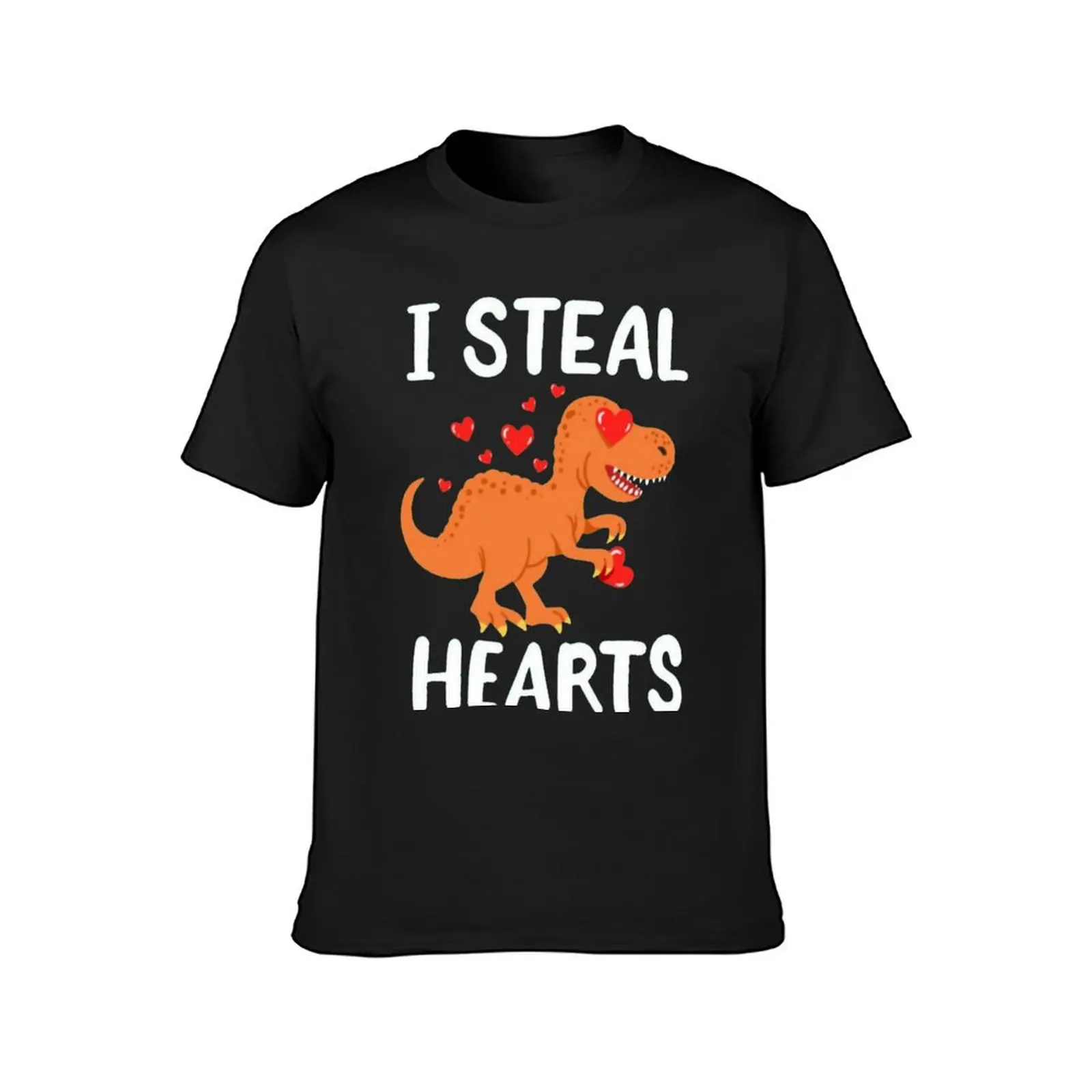 Dinosaur i steal hearts Valentine’s Day T-Shirt oversized vintage boys whites blanks fitted t shirts for men