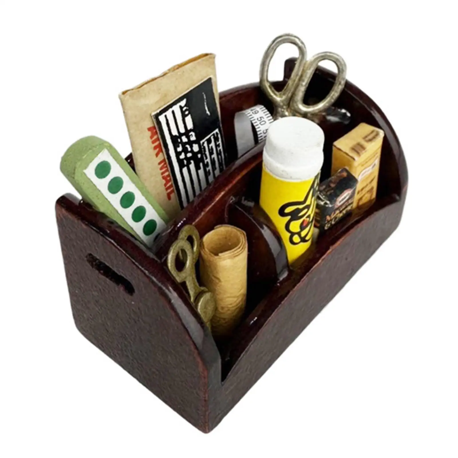 1/12 Miniature Tool Box Sundries Organizer Double Layer Storage