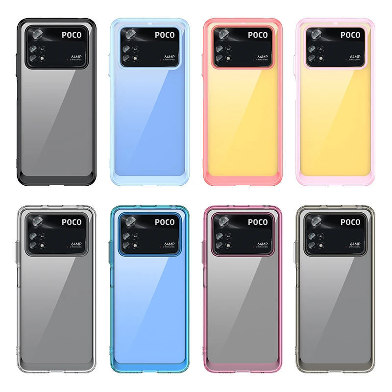 Transparent Case For Xiaomi Poco M4 Pro 4G Case Colorful Protective Silicone Case For Poco M4 Pro 4G Cover For Poco M4 Pro 4G