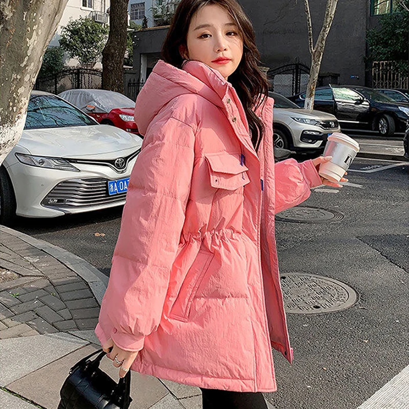 2023 New Parkas Women Winter Jacket Hooded Thick Warm Cotton Padded Parka Casual Basic Coat Female Snow Coat Outerwear