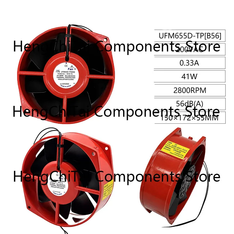 Original 100% Working UFM655D-TP [B56] 200V Ventilation cooling fan UFM655D-TP B56