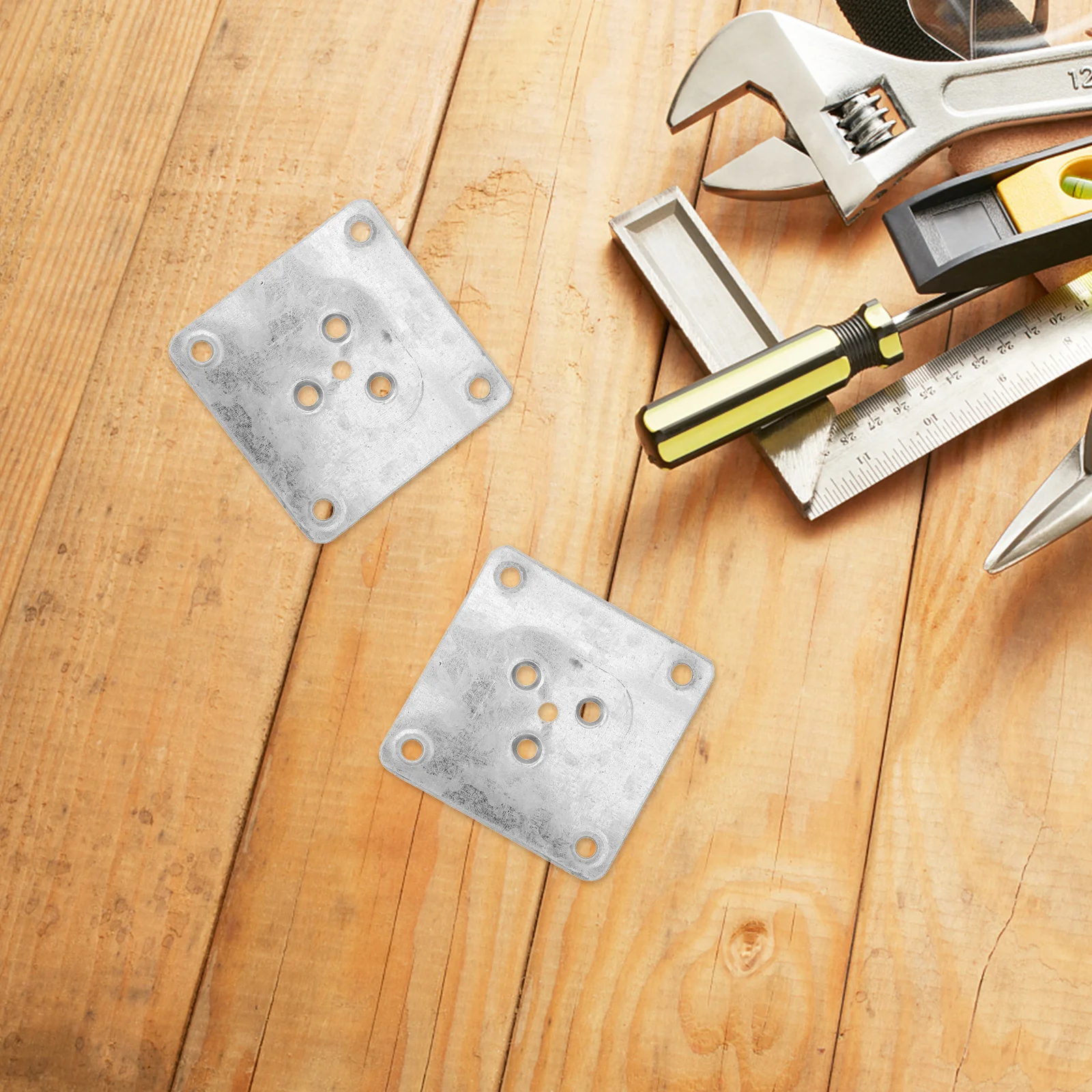 

5Pcs Flat Furniture Leg Attachment Plates Mounting Brackets Chairs Sofa Table Cabinet Repair Table Leg Brackets