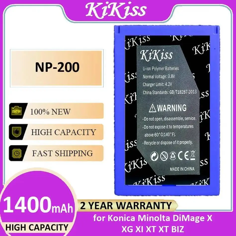 

NP-200 For Konica Minolta Dimage X XG XI XT Biz High-Capacity 1400Mah Camera Battery