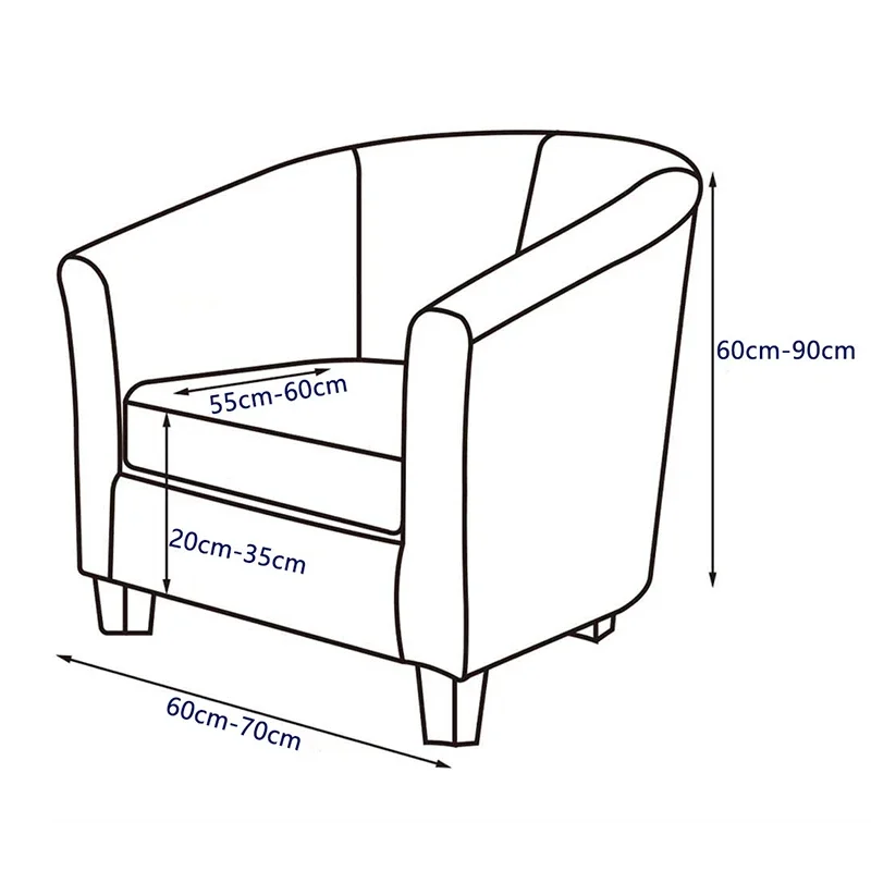 Waterproof Club Chair Slipcover PU Leather Barrel Chair Covers Non Slip Armchair Cover Tub Chair Slipcover for Hotel Receptio - view 3
