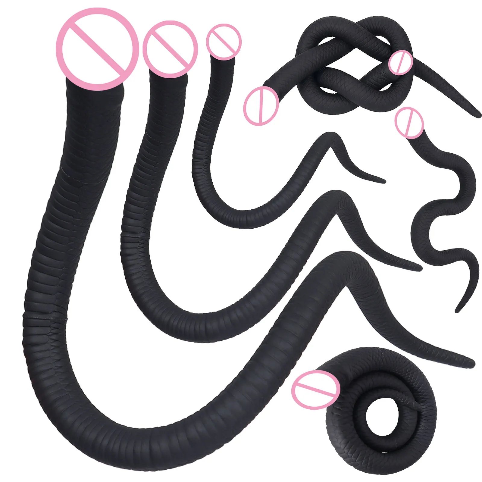 Long 36 In Snake Anal Plug Big Butt Plug Prostate Massager Anal Dilator Small Penis Anal Dildo Adult Sex Toys For Women Men Gay