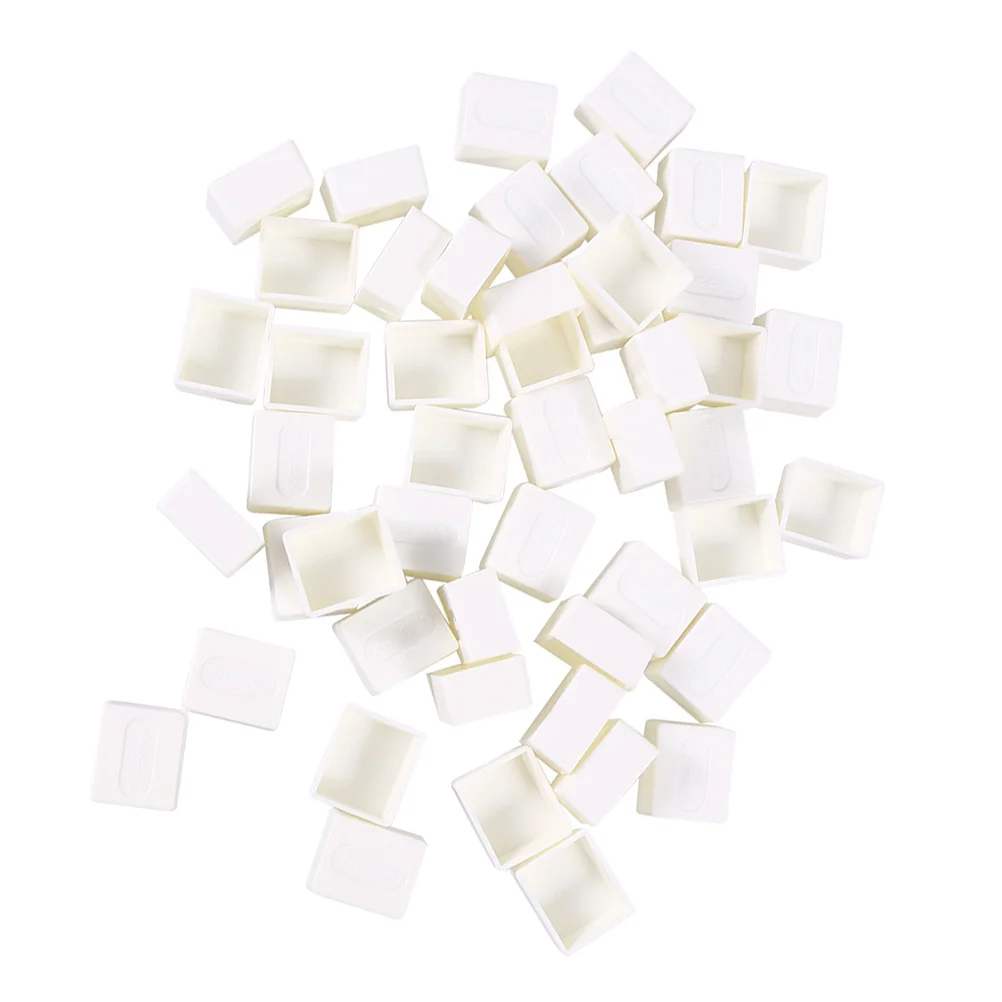 

50Pcs Reusable Watercolor Half Pans Empty Containers for Mixing Custom Colors Portable Artist Paint Storage Case