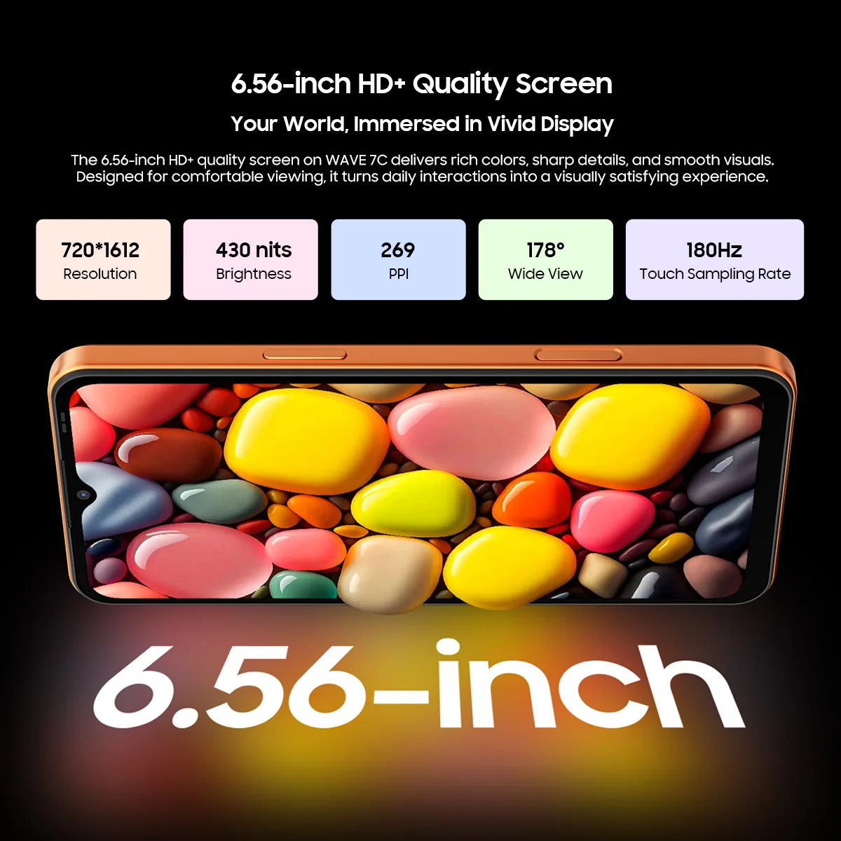 Blackview Wave 7C Smartphone 6.56 inch HD+ IPS Eye-Comfort Screen Display 5000mAh 64GB 128GB 32MP Camera AI CellPhone