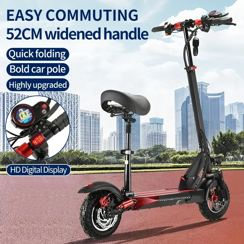 Folding shock-absorbing scooter, off-road electric scooter c