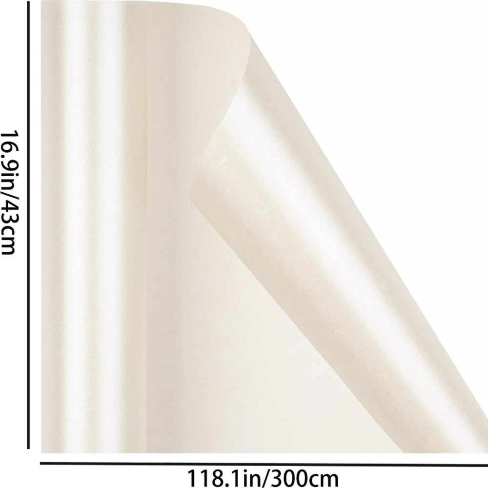 1 لفة ورق تغليف أبيض غير لامع ورق تغليف الهدايا بيرليسسينت حليبي أبيض تغليف ورق تغليف عيد الميلاد ، زينة عيد الميلاد #6