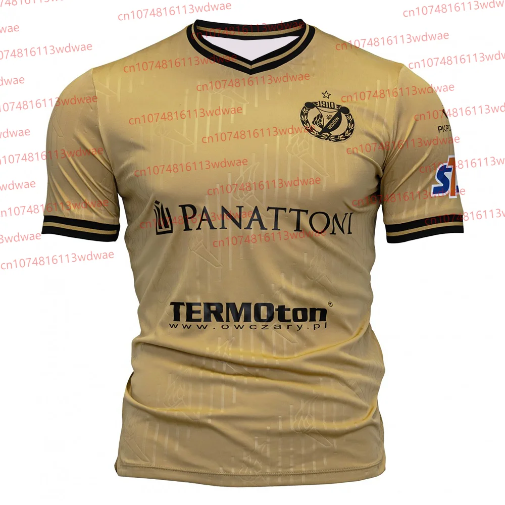 بولندا تي شيرت للرجال الصيف في الهواء الطلق كرة قدم رياضية جيرسي البولندية كرة القدم Wisła Piloock عدة المنزل جيرسي كيت المحملة #3