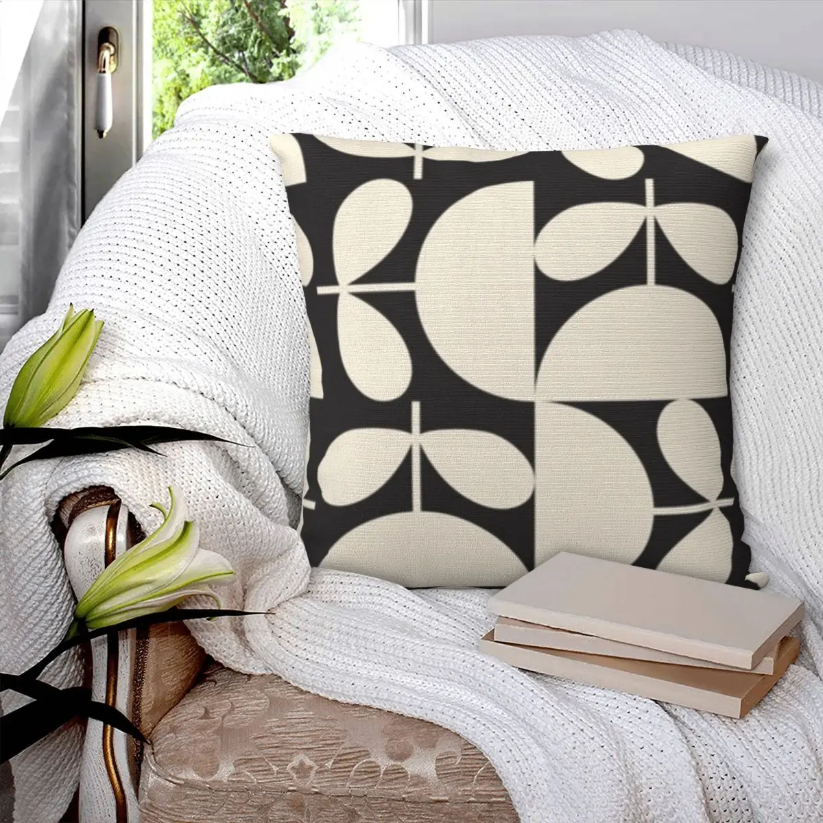 Orla Kiely Multi Stem Square Pillowcase Pillow Cover Polyester Cushion Zip Decorative Comfort Throw Pillow for Home Living Room