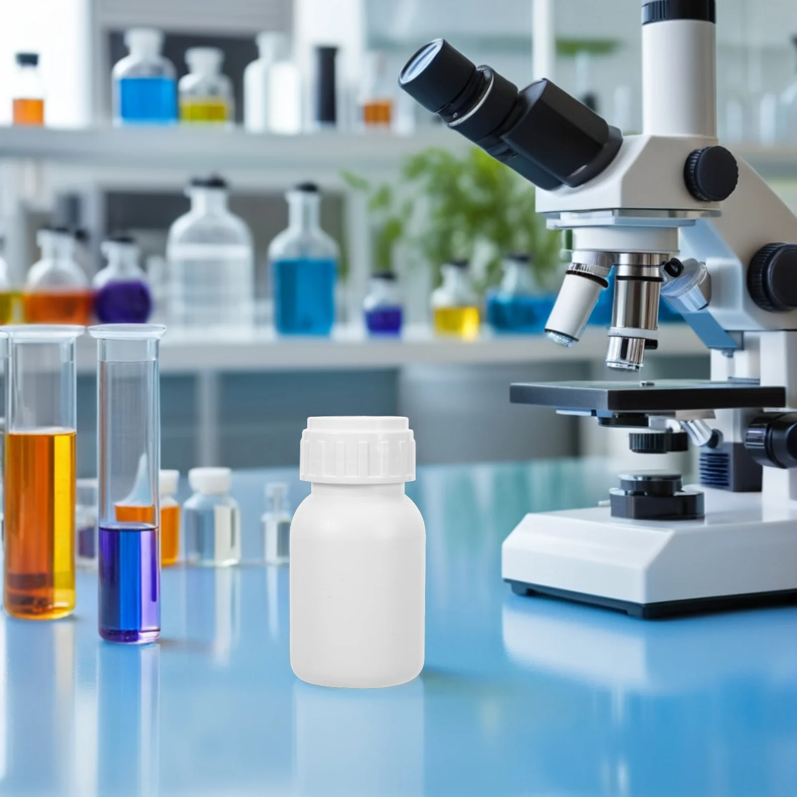 

12pcs 50Ml Thick Wall Fluorinated Reagent Bottle Leakproof Hdpe Chemical Resistant Lab Container For Solvent Storage Field