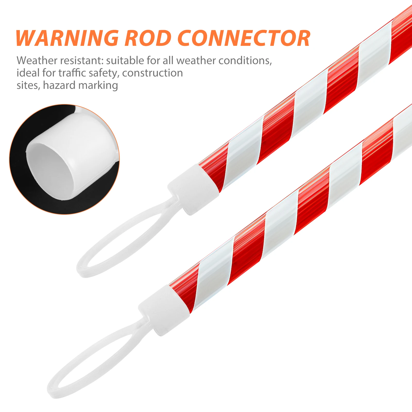 

6pcs Flexible Pvc Safety Cone Connector Traffic Barrier Ring Replacement For Construction Warning Parking Driveway Road