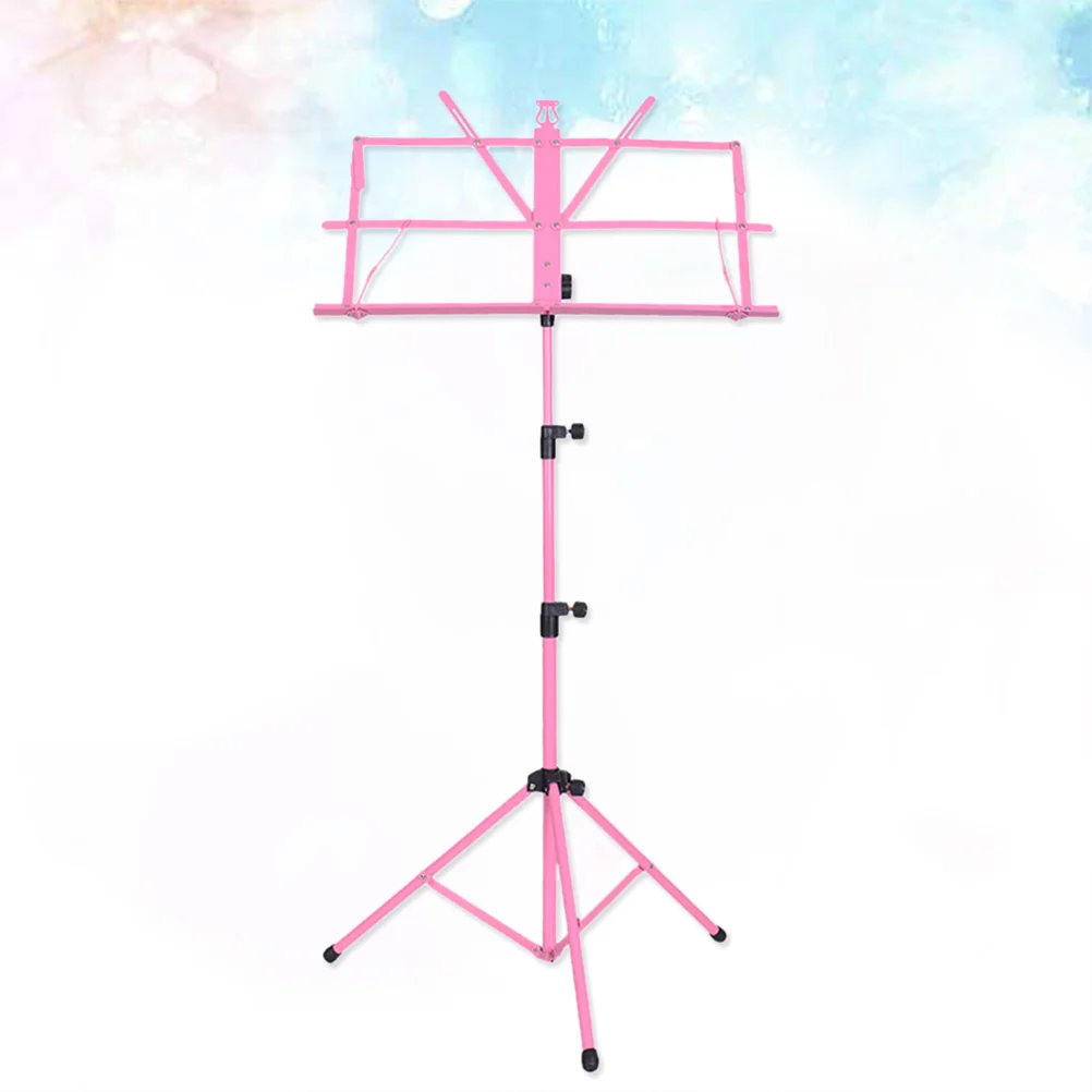 Compact Music Stand Folding Tripod Portable Spring-style Holder Foldable Adjustable Height