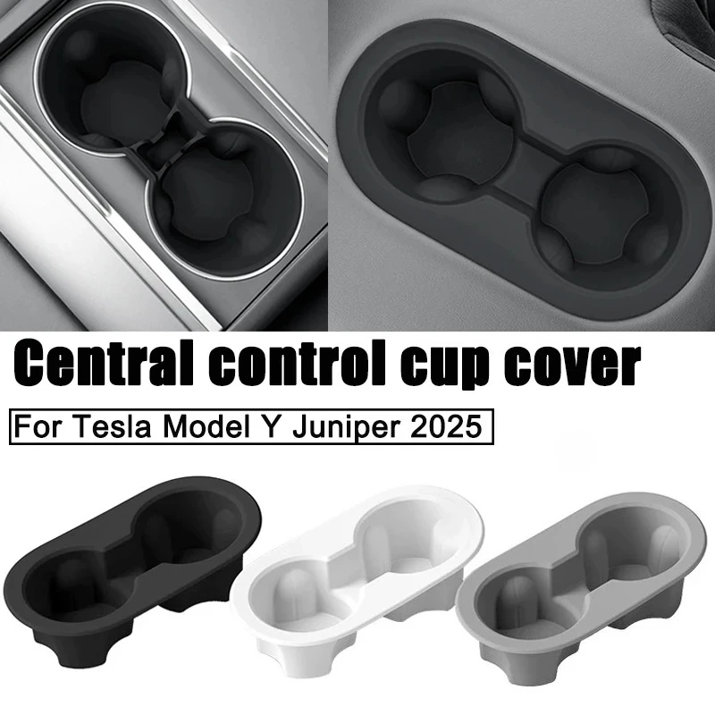 

Cup Holder for Tesla Model Y Juniper 2025 Center Console Storage Box Armrest Organiser Non-slip Insert Phone Holder Accessories