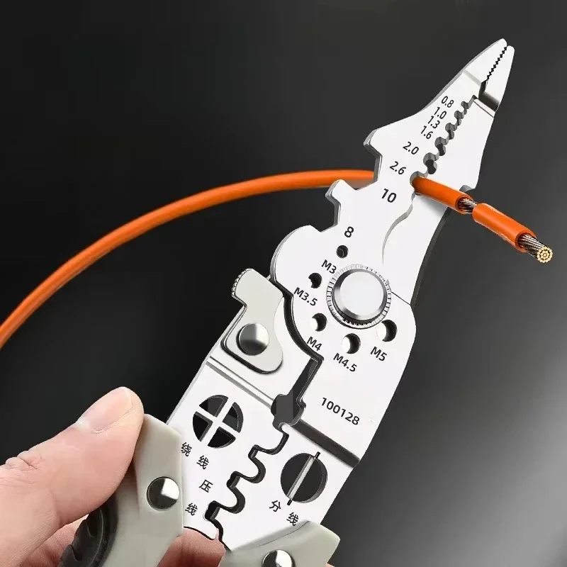 

BIESUO Crimper Cable Cutter Adjustable Automatic Wire Stripper Multifunctional Stripping Crimping Pliers Terminal Hand Tool