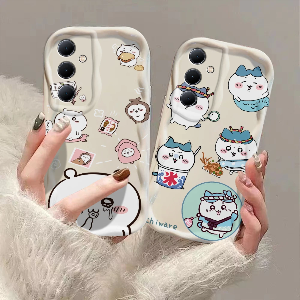 Anime Chiikawas 3D Wave Case For Samsung A73 A72 A71 A55 A54 A53 A35 A34 A33 A25 A24 A23 A15 A14 A13 A05 A04 A03 4G 5G Cover