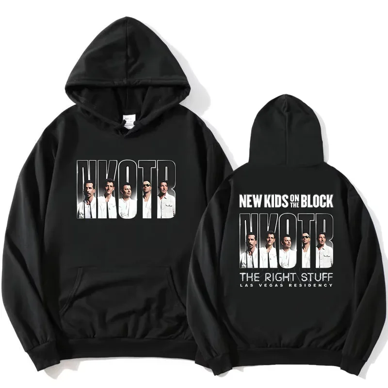 

NEW KIDS ON THE BLOCK NKOTB Band Fashion Hoodies The Right Stuff Las Vegas Sweatshirts Long Sleeve Male Hooded Pullovers Unisex