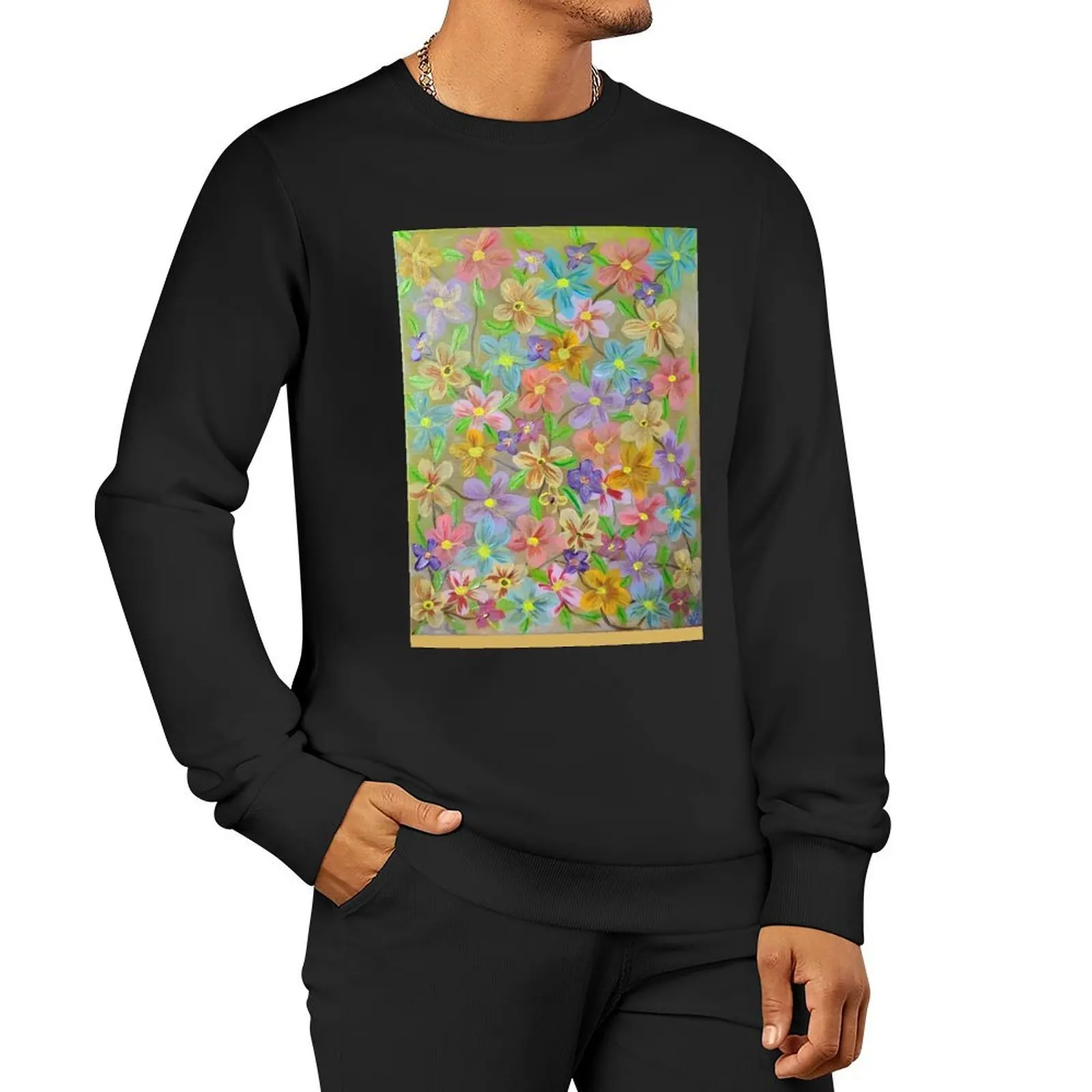 

Pastel Blooms Pullover Hoodie clothes for men men's sweat-shirt set men's coat mens designer clothes new in sweatshirts